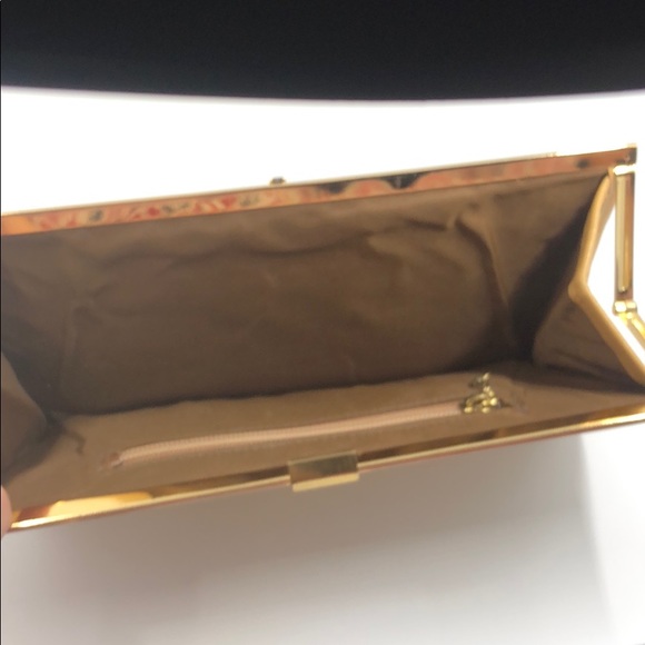 Vintage Clutch Tan and White fabric Pattern - Picture 9 of 12